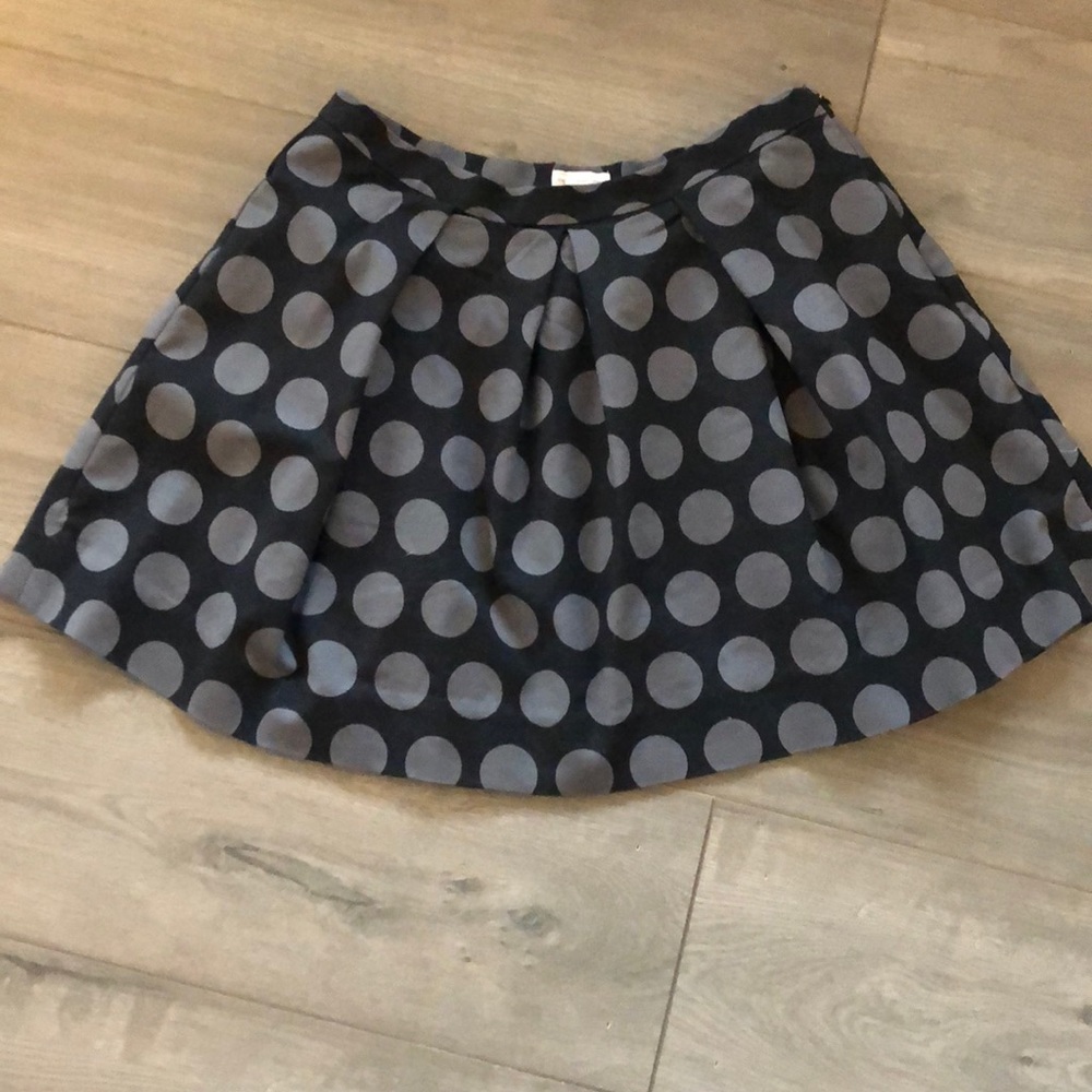 Black and Gray Polka Dot Gap Skirt